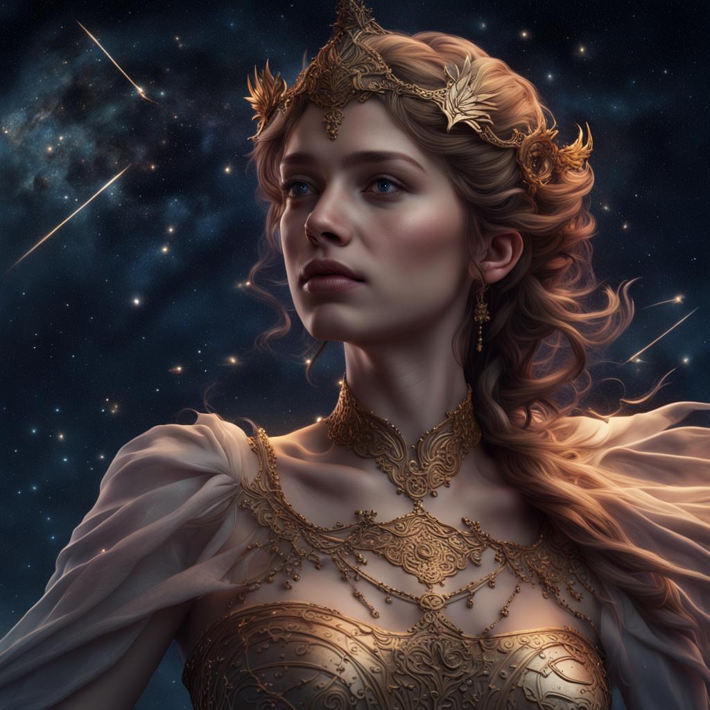 A young maiden as Virgo.